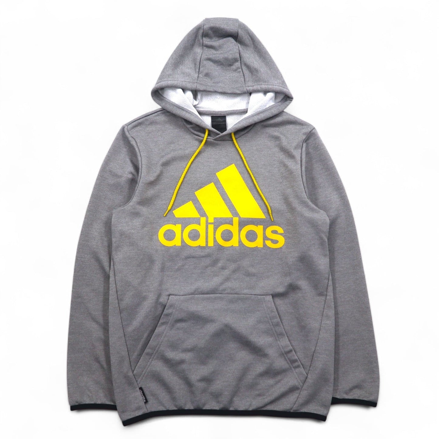 adidas エッセンシャルズ ビッグロゴ プルオーバーパーカー S グレー CLIMALITE AZ2564