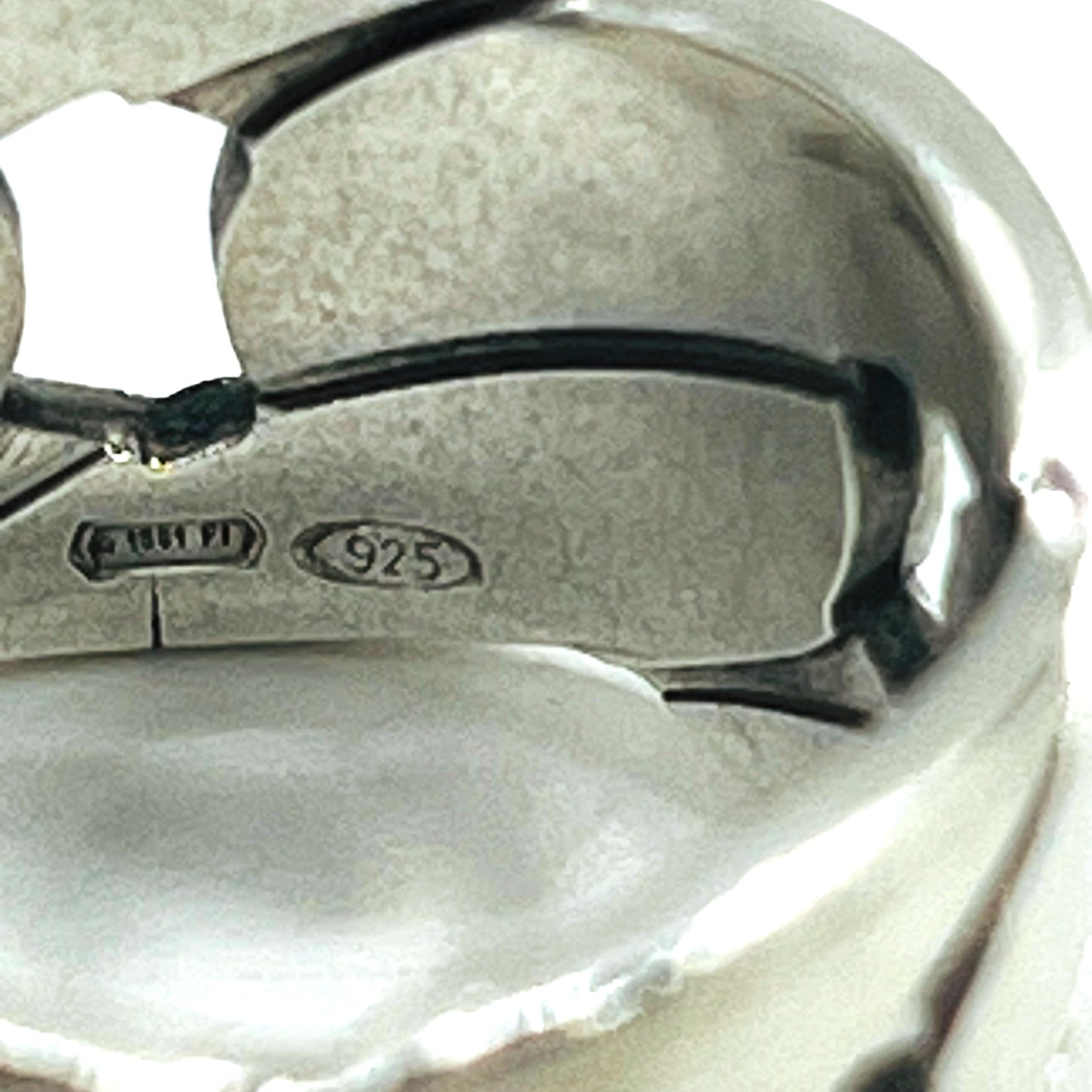 GUCCI イタリア製 ワイド チェーン リング 指輪 12号 シルバー 925 喜平