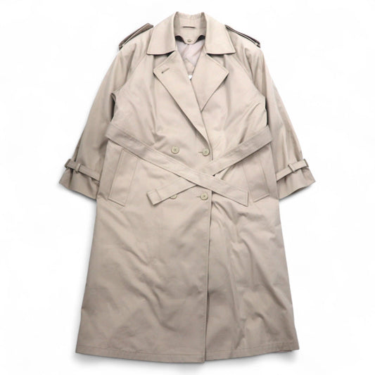 John Weitz ポーランド製 90年代 ダブルブレスト トレンチコート L ベージュ ベルト付き ライナー着脱式