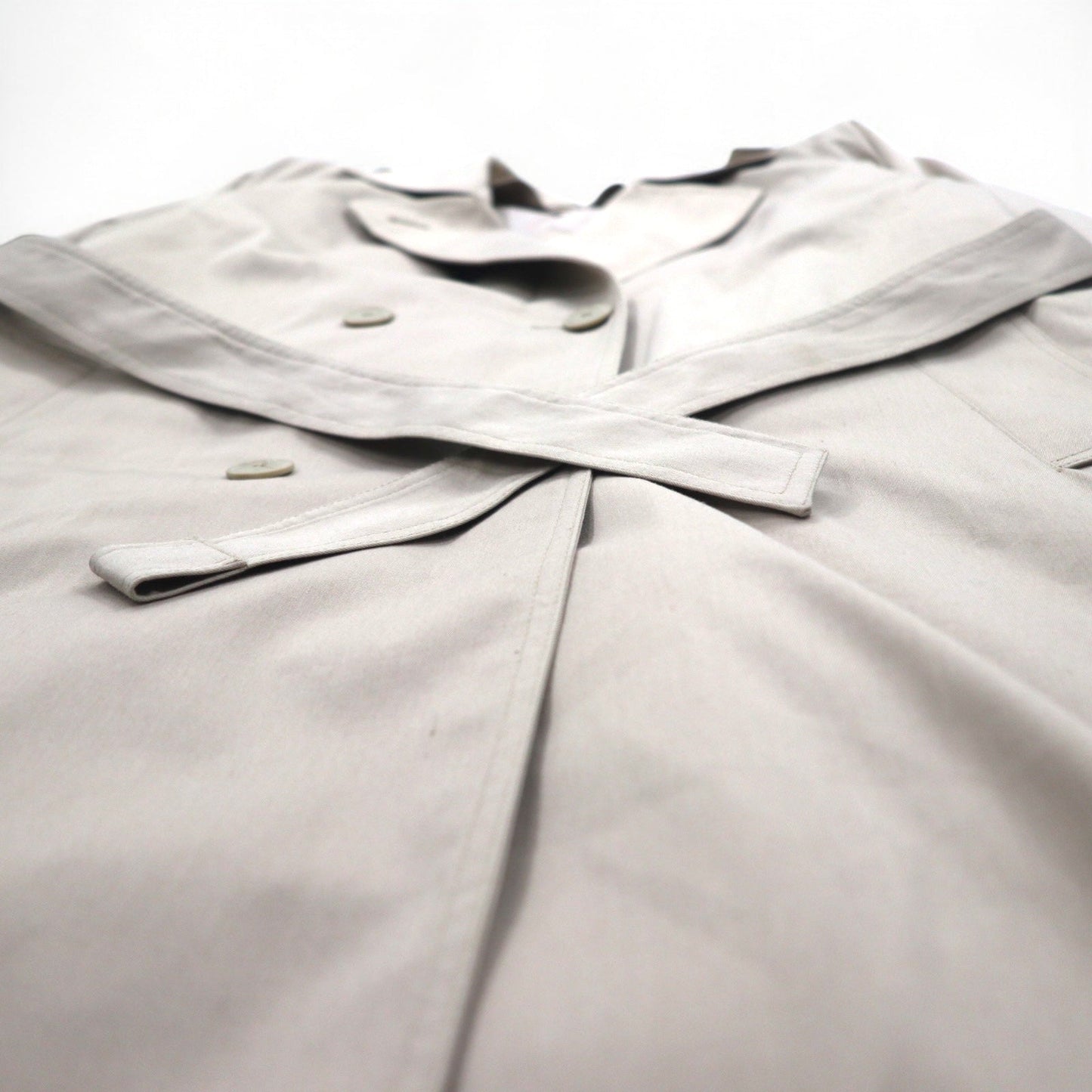 John Weitz ポーランド製 90年代 ダブルブレスト トレンチコート L ベージュ ベルト付き ライナー着脱式