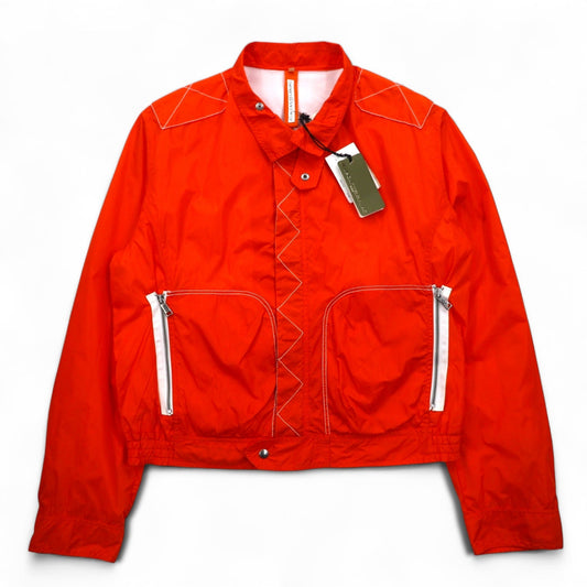 JC de CASTELBAJAC × Warner Bros イタリア製 90年代 ショート丈 ナイロン ライダースジャケット L オレンジ LOONEY TUNES バックスバニー 未使用品