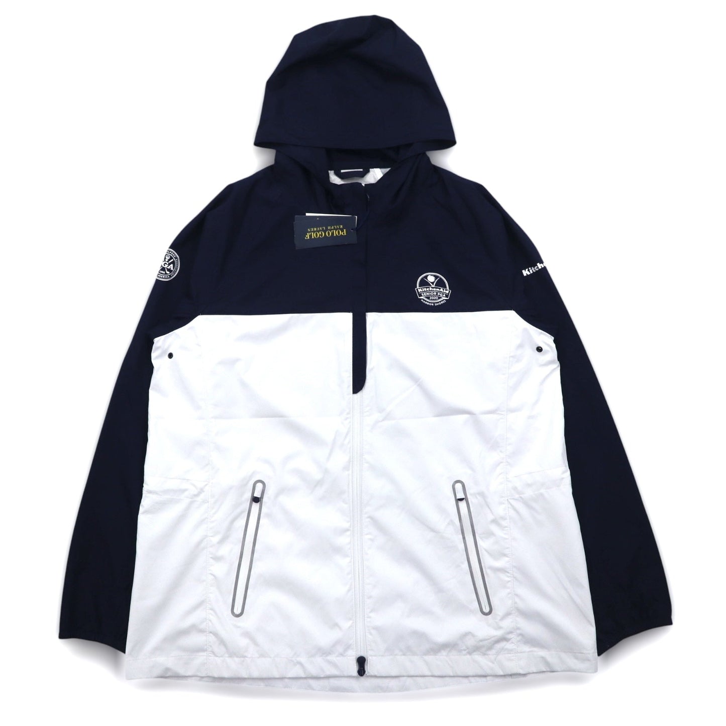 POLO GOLF RALPH LAUREN シェルパーカー ナイロンジャケット XL ネイビー 防水 パッカブル ダブルジップ W PGA 2020 Kitchen Aid 未使用品