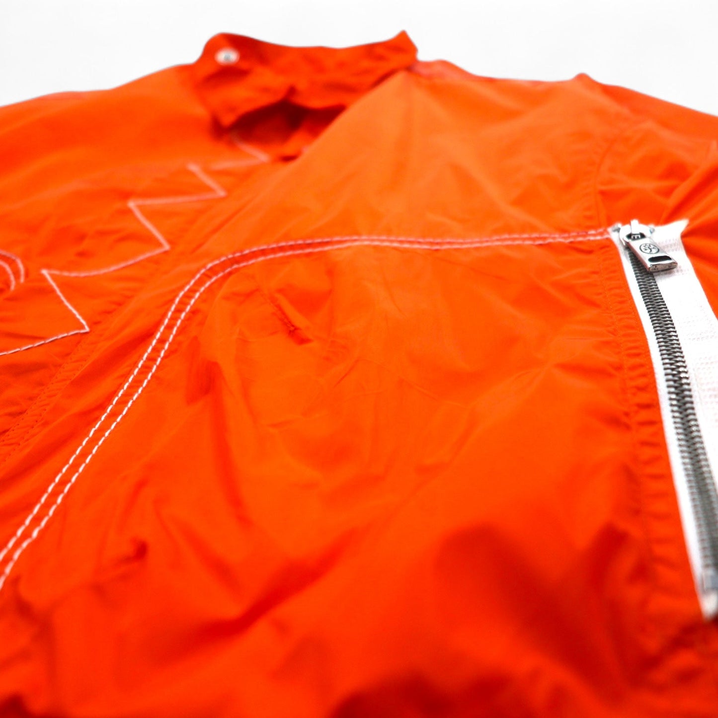 JC de CASTELBAJAC × Warner Bros イタリア製 90年代 ショート丈 ナイロン ライダースジャケット L オレンジ LOONEY TUNES バックスバニー 未使用品