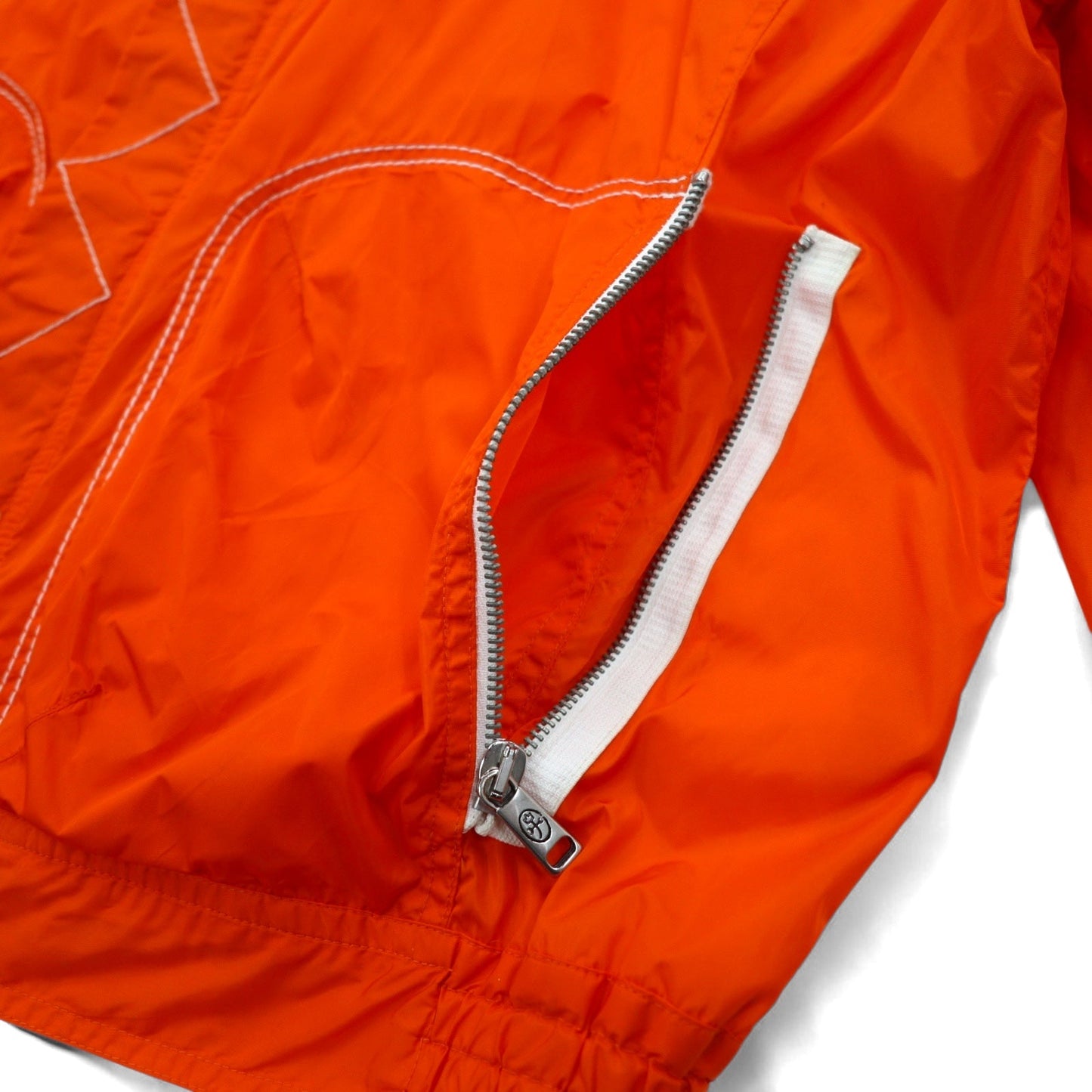 JC de CASTELBAJAC × Warner Bros イタリア製 90年代 ショート丈 ナイロン ライダースジャケット L オレンジ LOONEY TUNES バックスバニー 未使用品