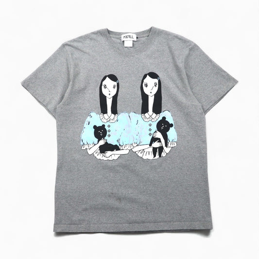 KIDILL × maya Shibasaki プリント Tシャツ FREE グレー コットン 2023SS
