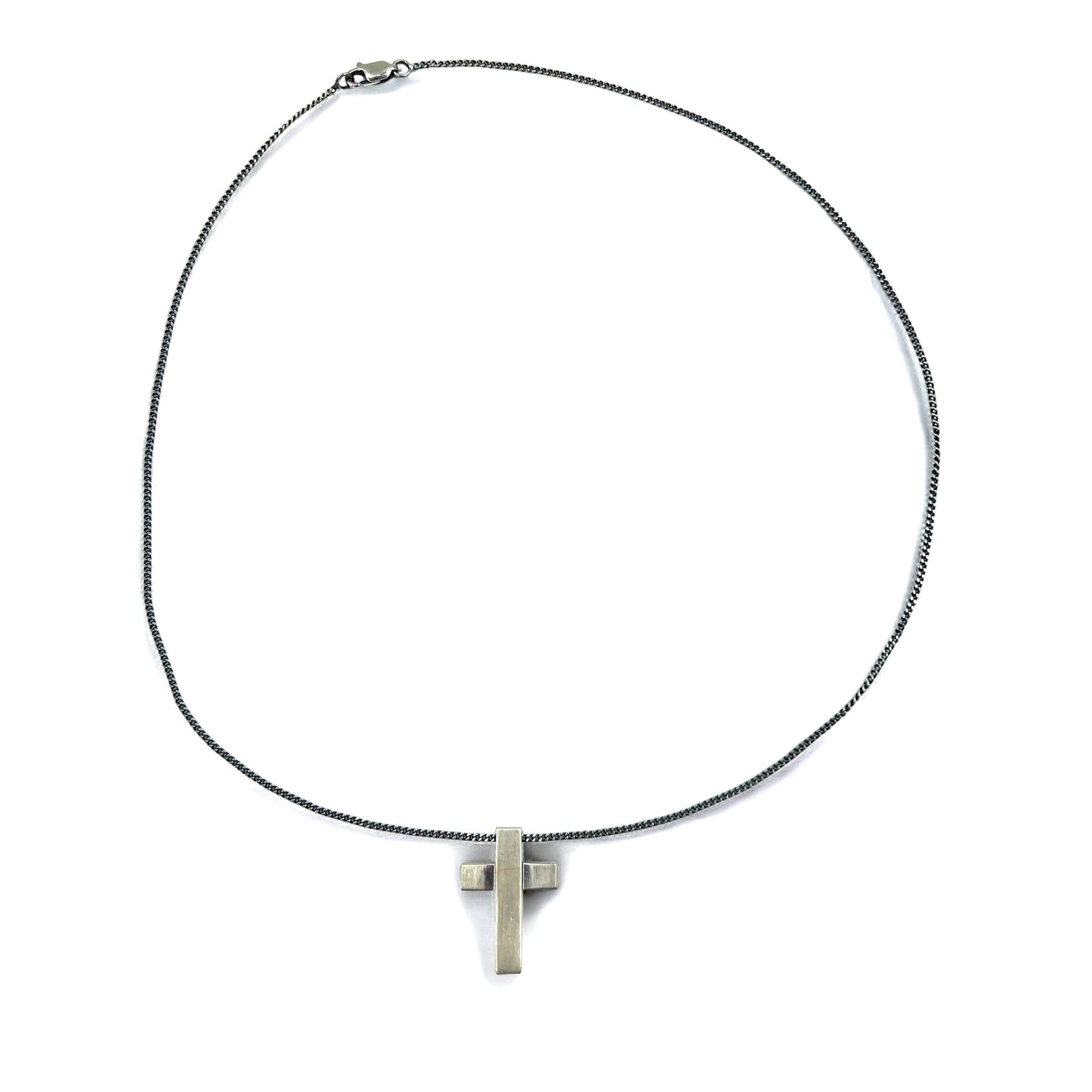 GUCCI イタリア製 ファンシー クロス ネックレス チョーカー ペンダント シルバー SV925 十字架