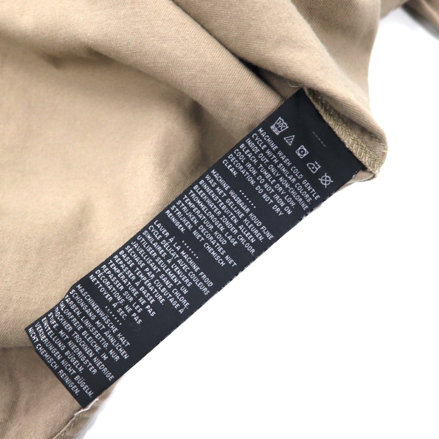 HARLEY DAVIDSON バックロゴ刺繍 コットンツイル シャツ 2XL ベージュ ビッグサイズ