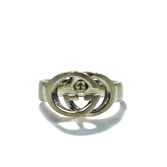 GUCCI イタリア製 インターロッキングG リング 指輪 18号 シルバー SV925