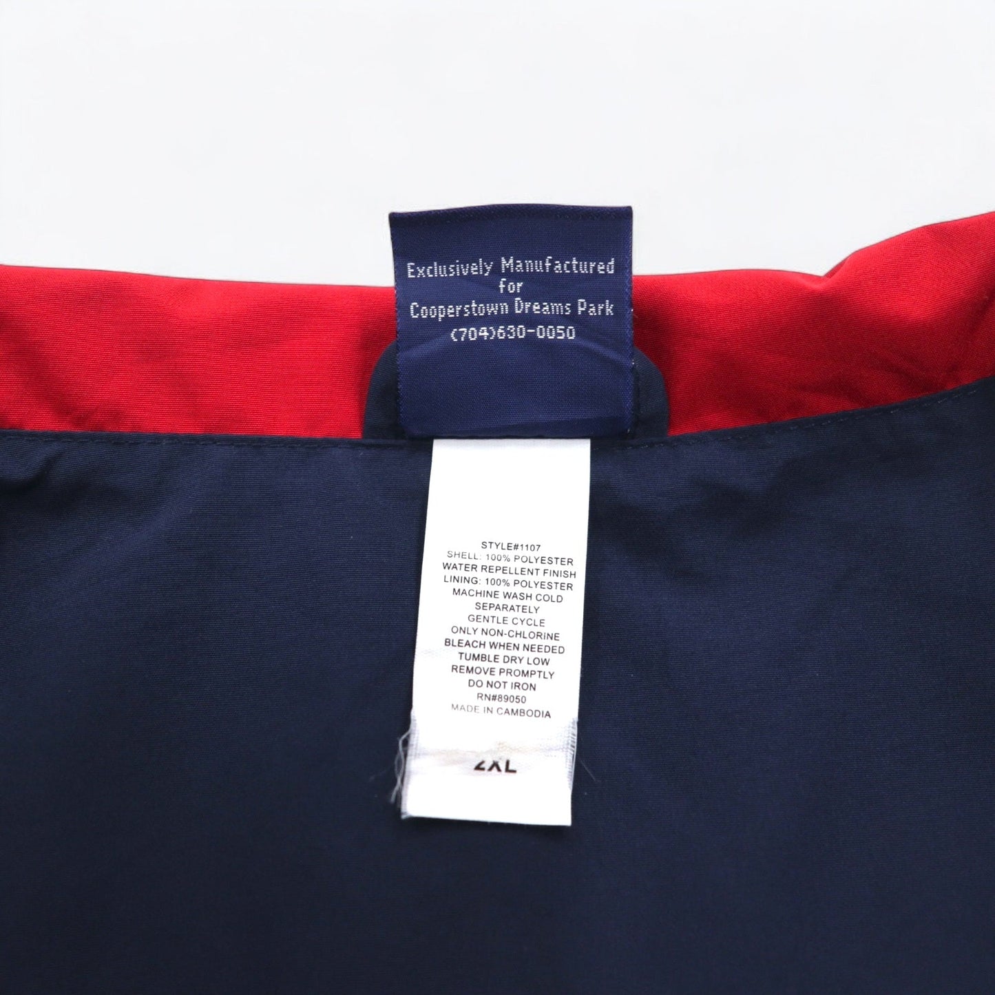 COOPERSTOWN ハーフジップ ナイロンジャケット ピステ 2XL ネイビー DREAMS PARK