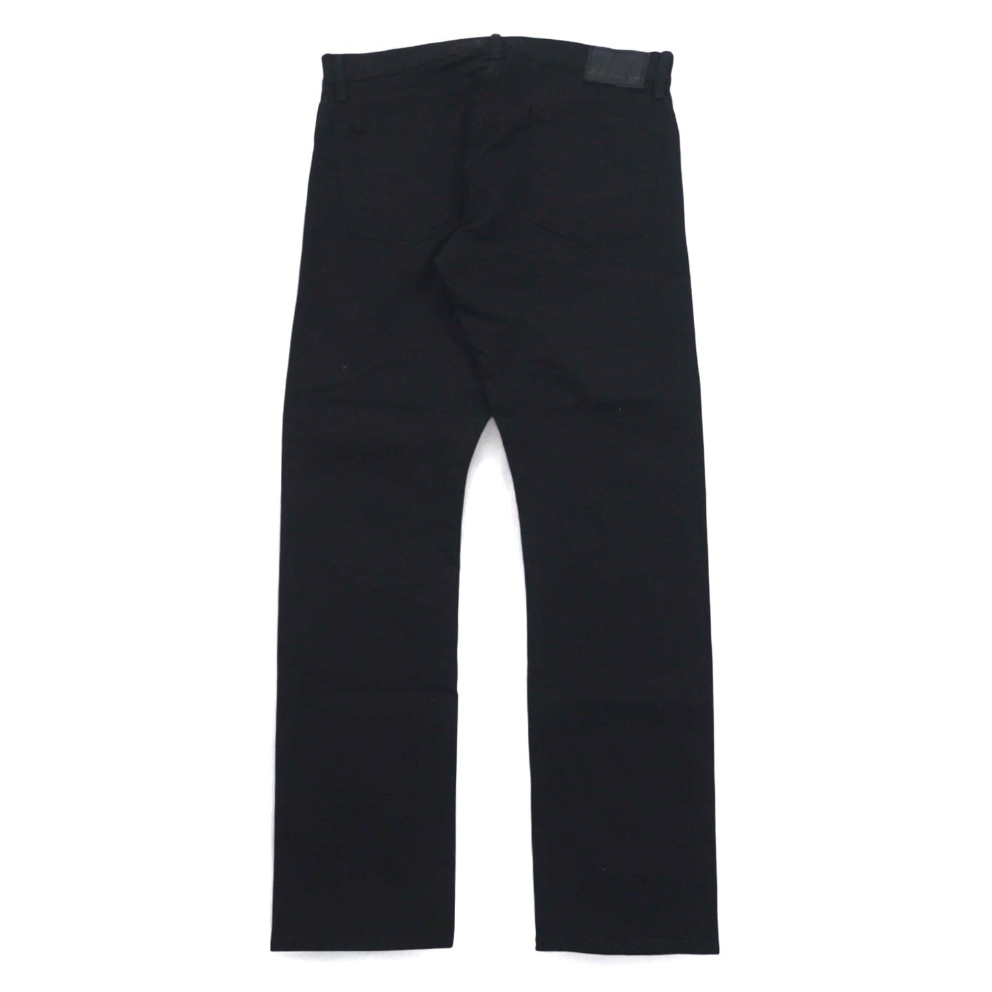 POLO RALPH LAUREN ストレート ブラック デニムパンツ L コットン IDEALジップ ジッパーフライ レザーパッチ VARICK SLIM STRAIGHT JEANS