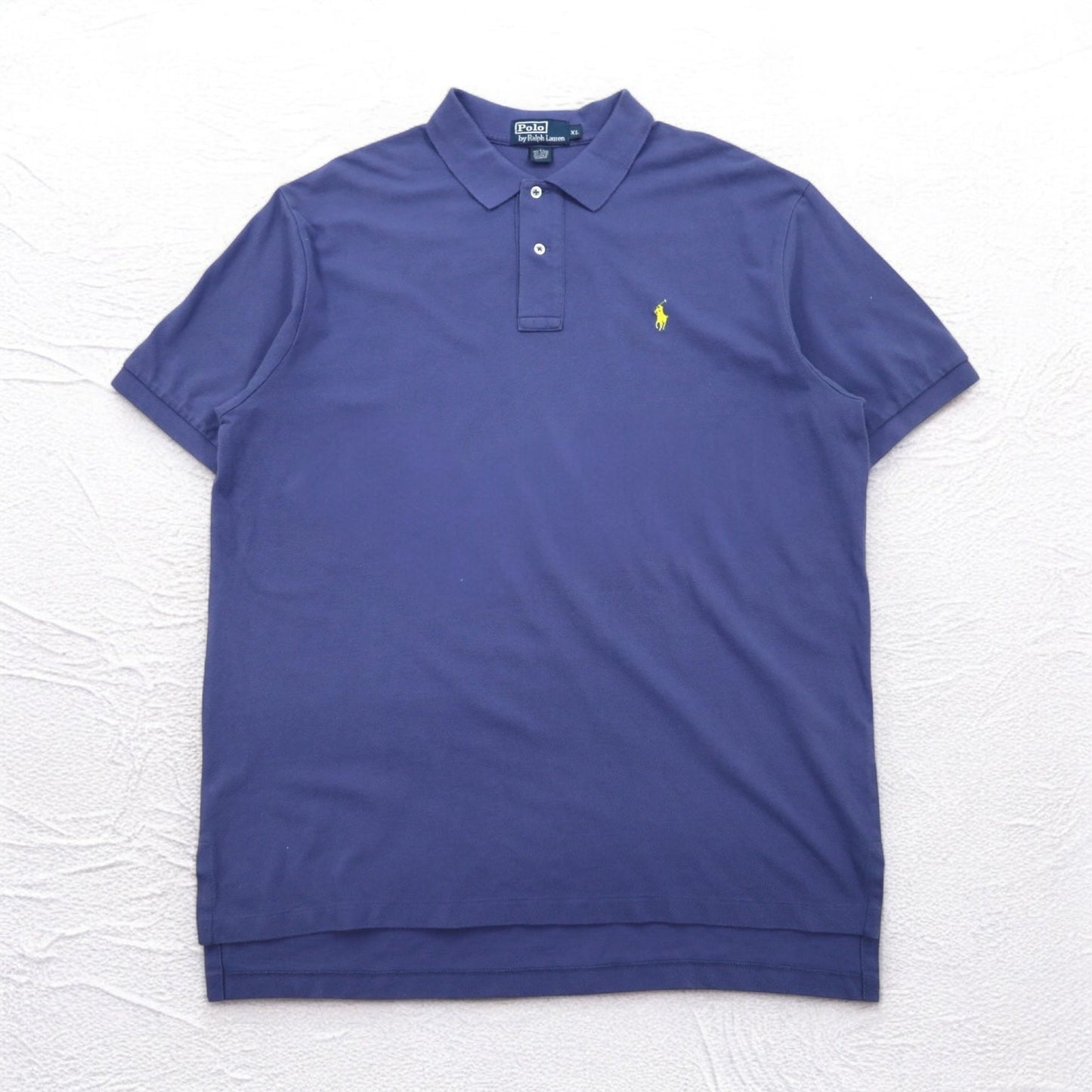 Polo by Ralph Lauren ポロシャツ XL ネイビー コットン 鹿の子 スモールポニー刺繍