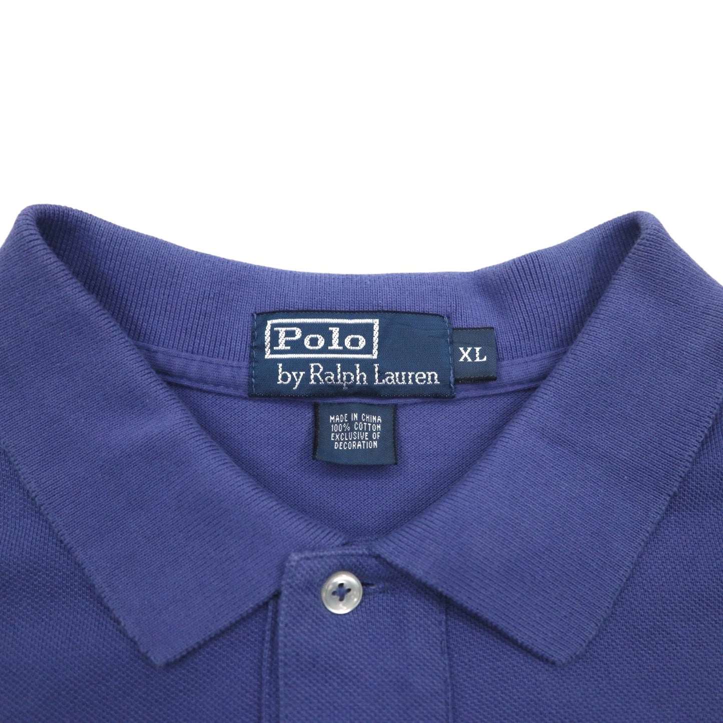 Polo by Ralph Lauren ポロシャツ XL ネイビー コットン 鹿の子 スモールポニー刺繍