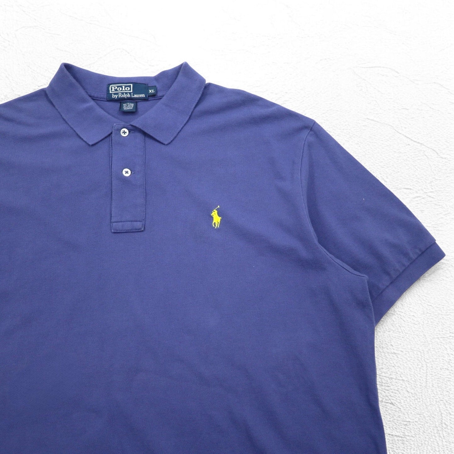 Polo by Ralph Lauren ポロシャツ XL ネイビー コットン 鹿の子 スモールポニー刺繍