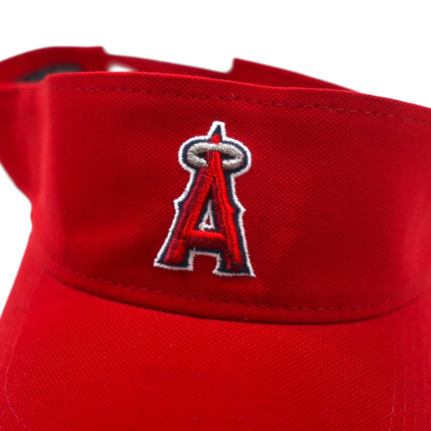 NIKEドライフィット サンバイザー キャップ FREE レッド MLB Los Angeles Angels スウォッシュ