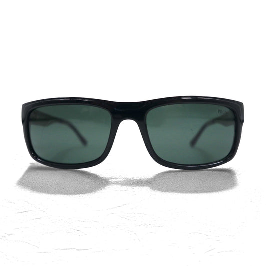 RALPH LAUREN イタリア製 スクエア サングラス ブラック メタル POLO 4059 5001/71 58◻︎18 135 3N