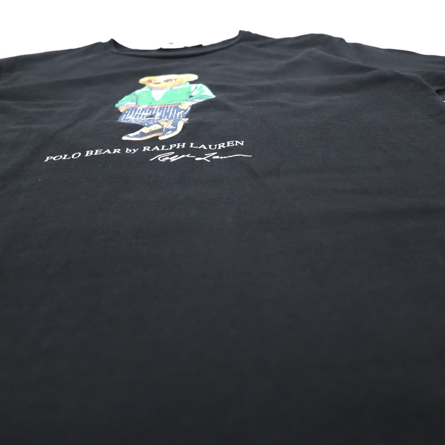 POLO RALPH LAUREN ポロベア プリント Tシャツ L ブラック コットン POLO BEAR