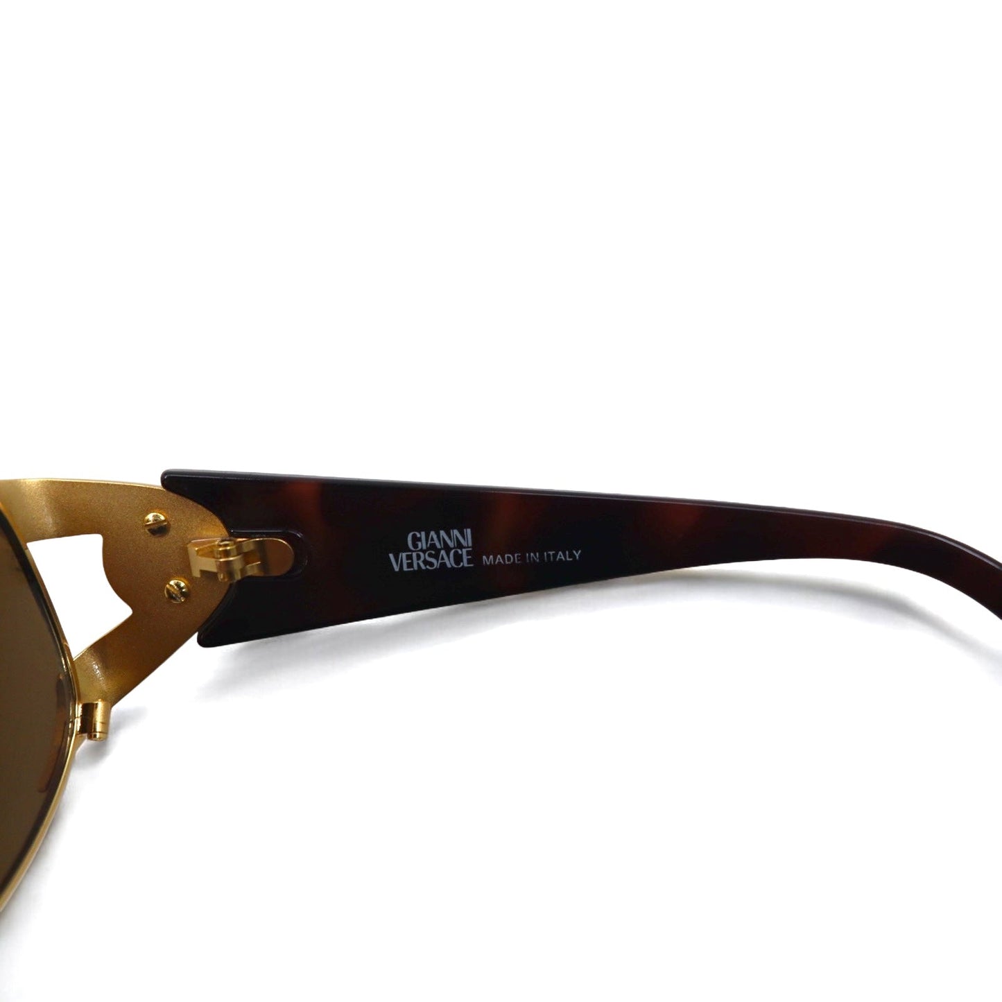 GIANNI VERSACE ヴィンテージ イタリア製 メデューサ サングラス ゴールド ベッコウ S64 31L