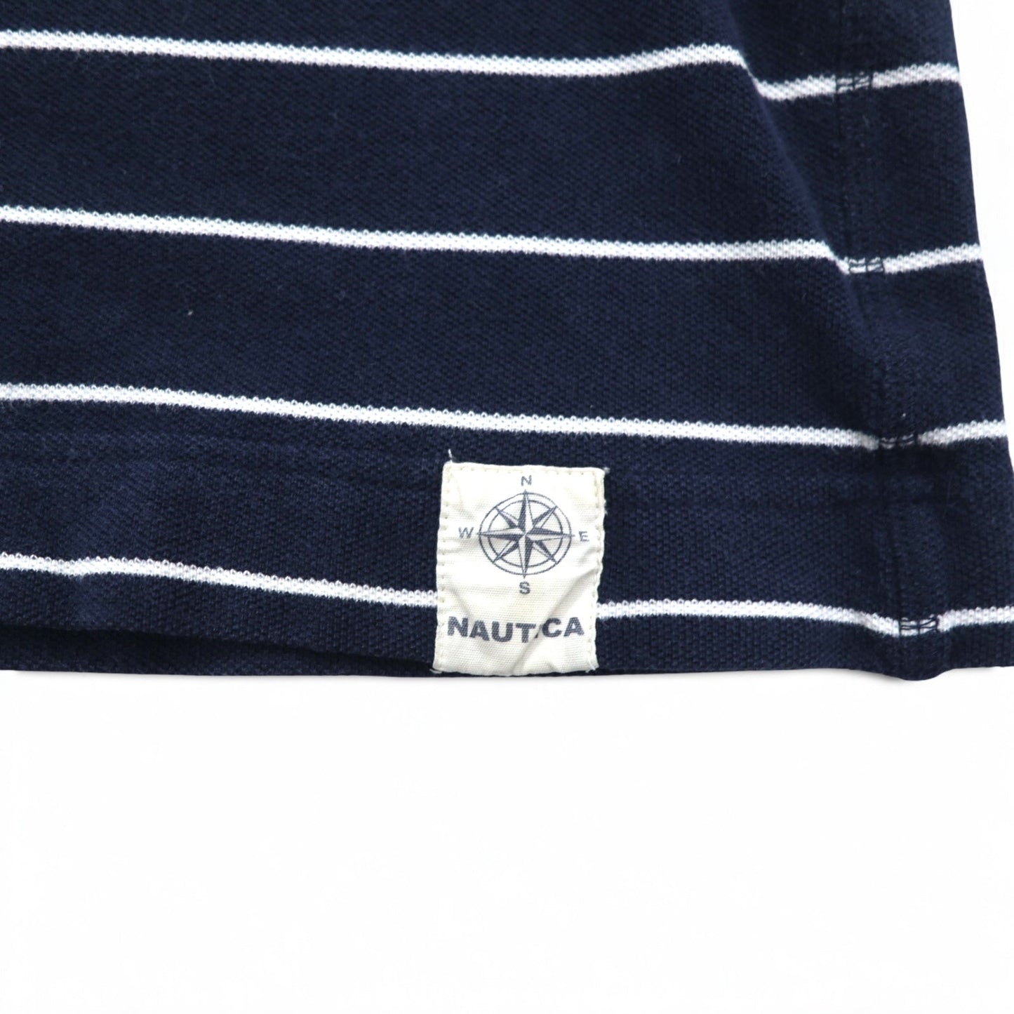 NAUTICA ヘンリーネック ロングスリーブTシャツ ロンT 3XL ネイビー ボーダー ビッグサイズ