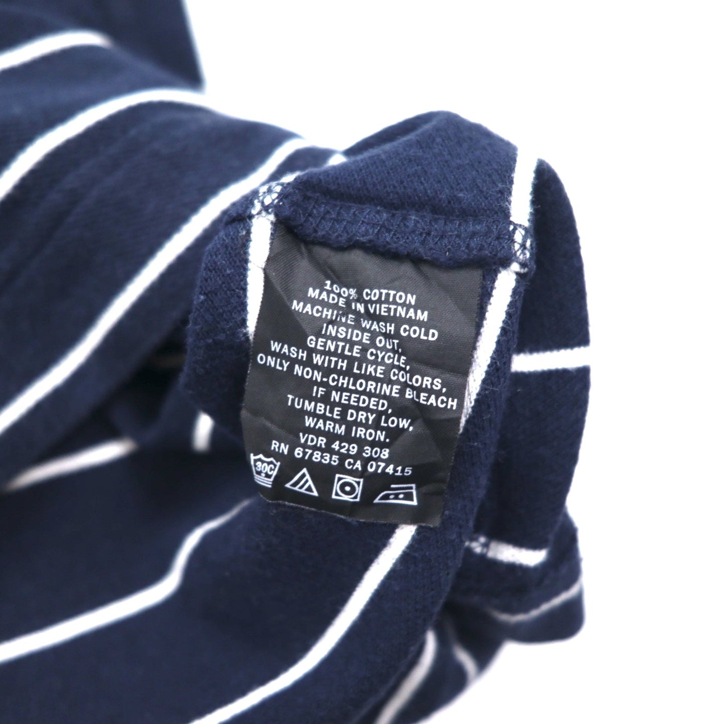 NAUTICA ヘンリーネック ロングスリーブTシャツ ロンT 3XL ネイビー ボーダー ビッグサイズ