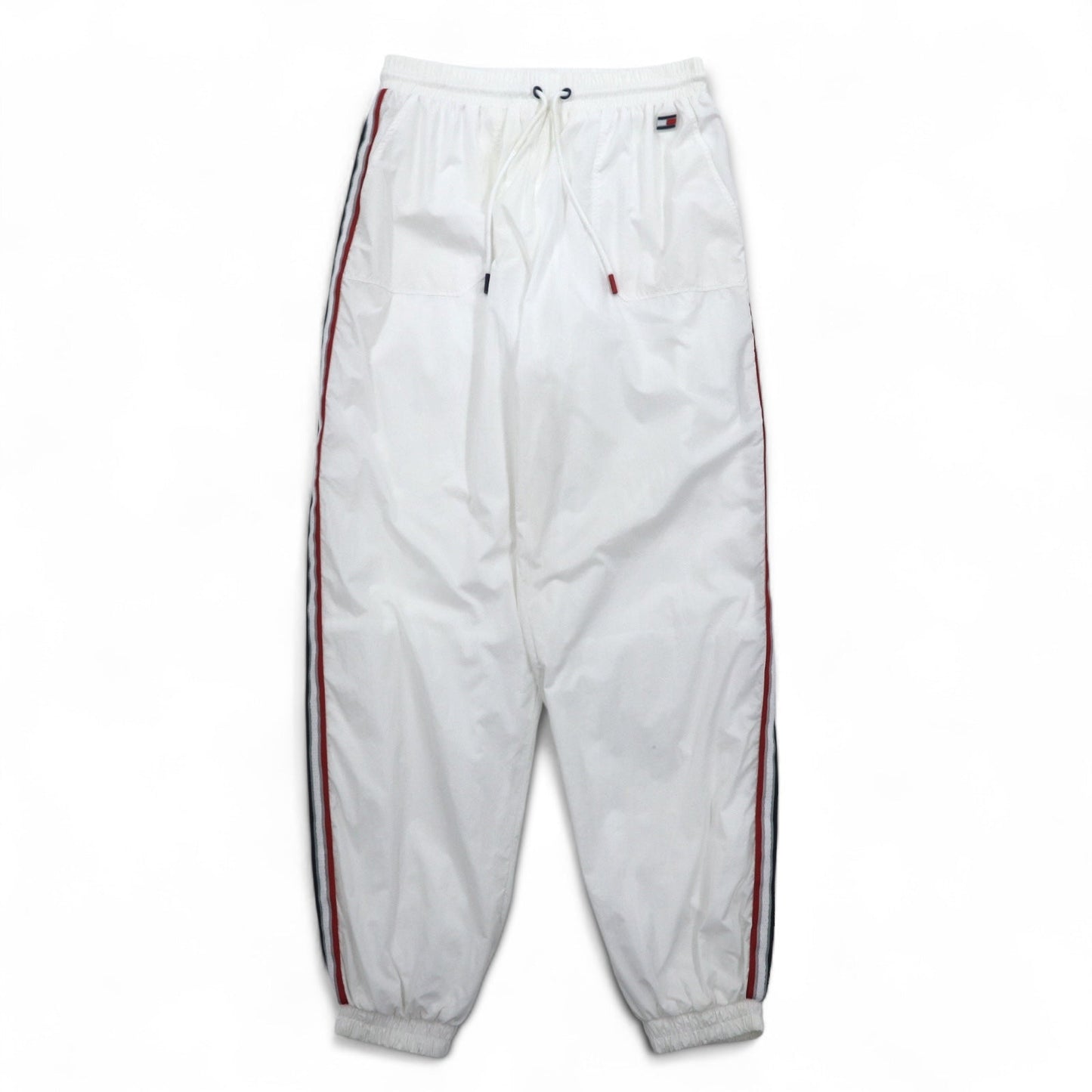 TOMMY HILFIGER SPORT ナイロン トラックパンツ ジャージ S ホワイト サイドライン
