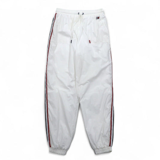 TOMMY HILFIGER SPORT ナイロン トラックパンツ ジャージ S ホワイト サイドライン