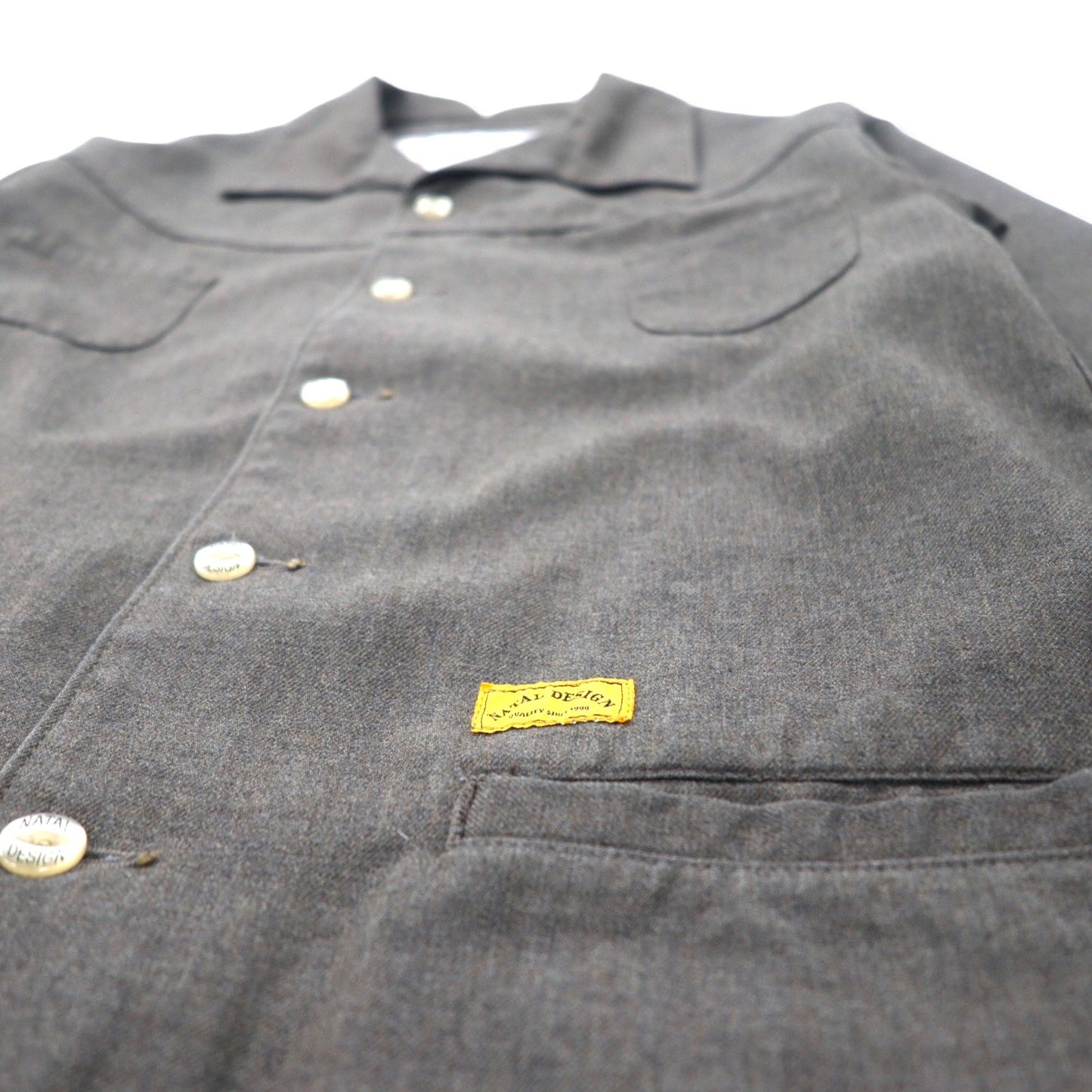 NATAL DESIGN ブライアンジャケット S グレー コットン ポリエステル ワイドシルエット BRIAN JACKET 日本製