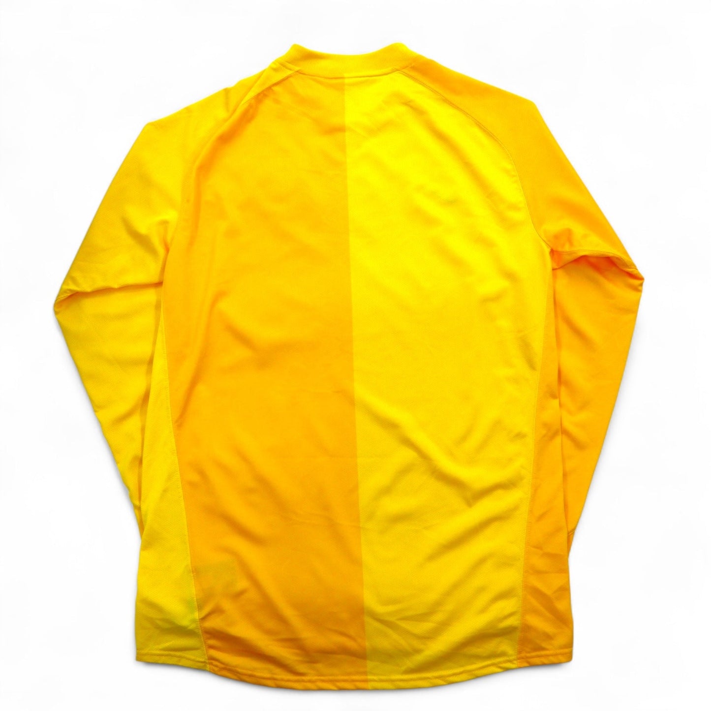 NIKE 00年代 マンチェスターユナイテッド ゲームシャツ サッカー ユニフォーム ロンT L イエロー DRI-FIT