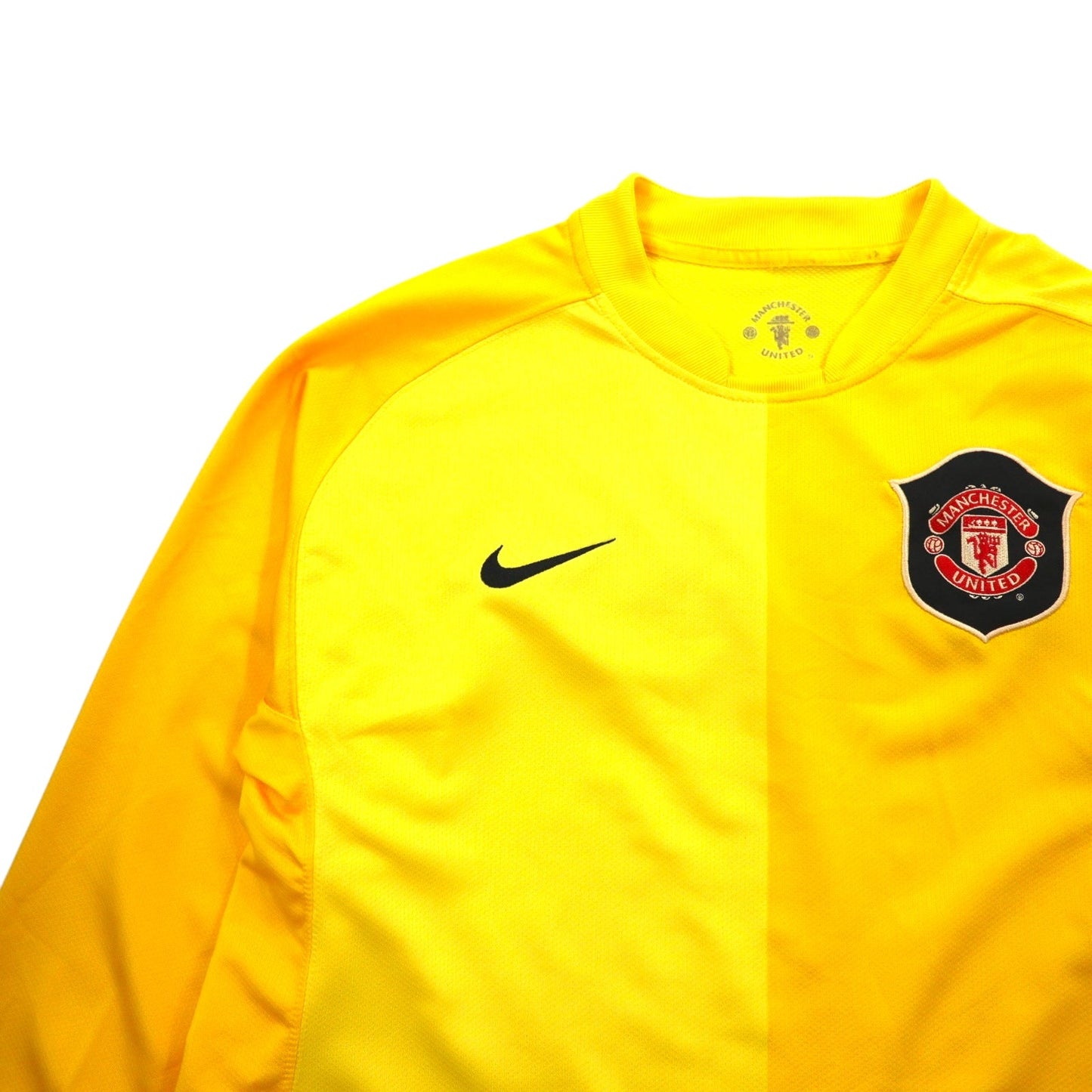 NIKE 00年代 マンチェスターユナイテッド ゲームシャツ サッカー ユニフォーム ロンT L イエロー DRI-FIT