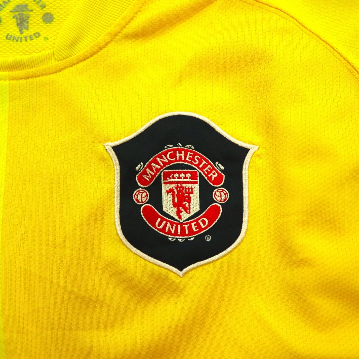 NIKE 00年代 マンチェスターユナイテッド ゲームシャツ サッカー ユニフォーム ロンT L イエロー DRI-FIT