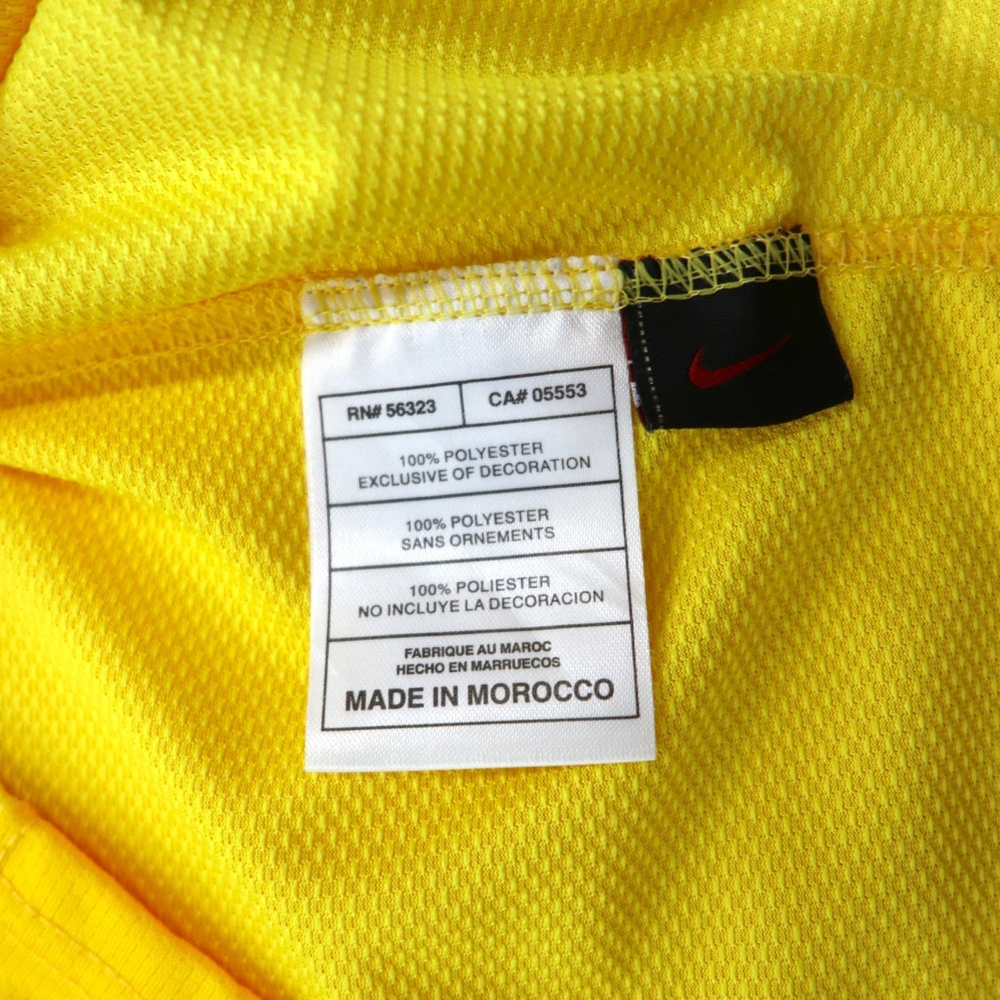 NIKE 00年代 マンチェスターユナイテッド ゲームシャツ サッカー ユニフォーム ロンT L イエロー DRI-FIT