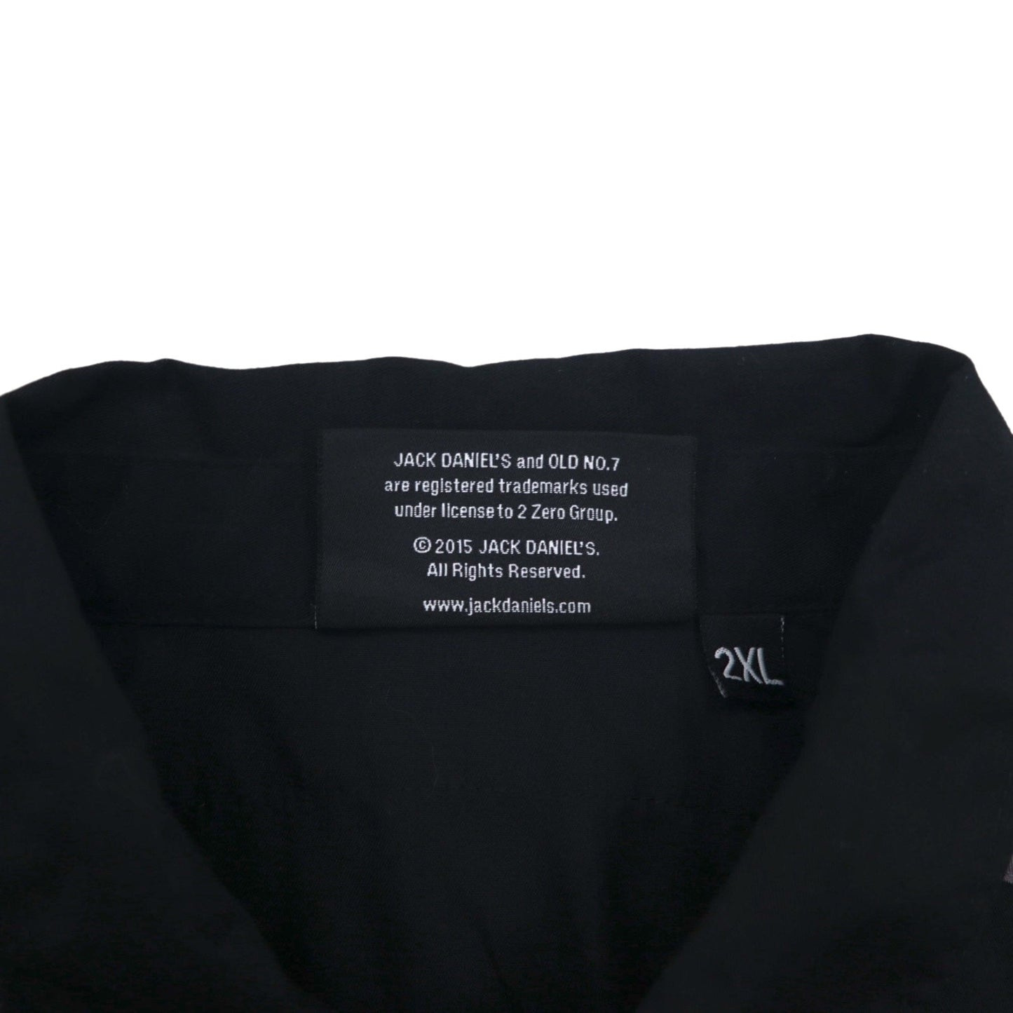 JACK DANIEL'S RACING ジャックダニエル 半袖 レーシングシャツ 2XL ブラック 両面ロゴ 刺繍