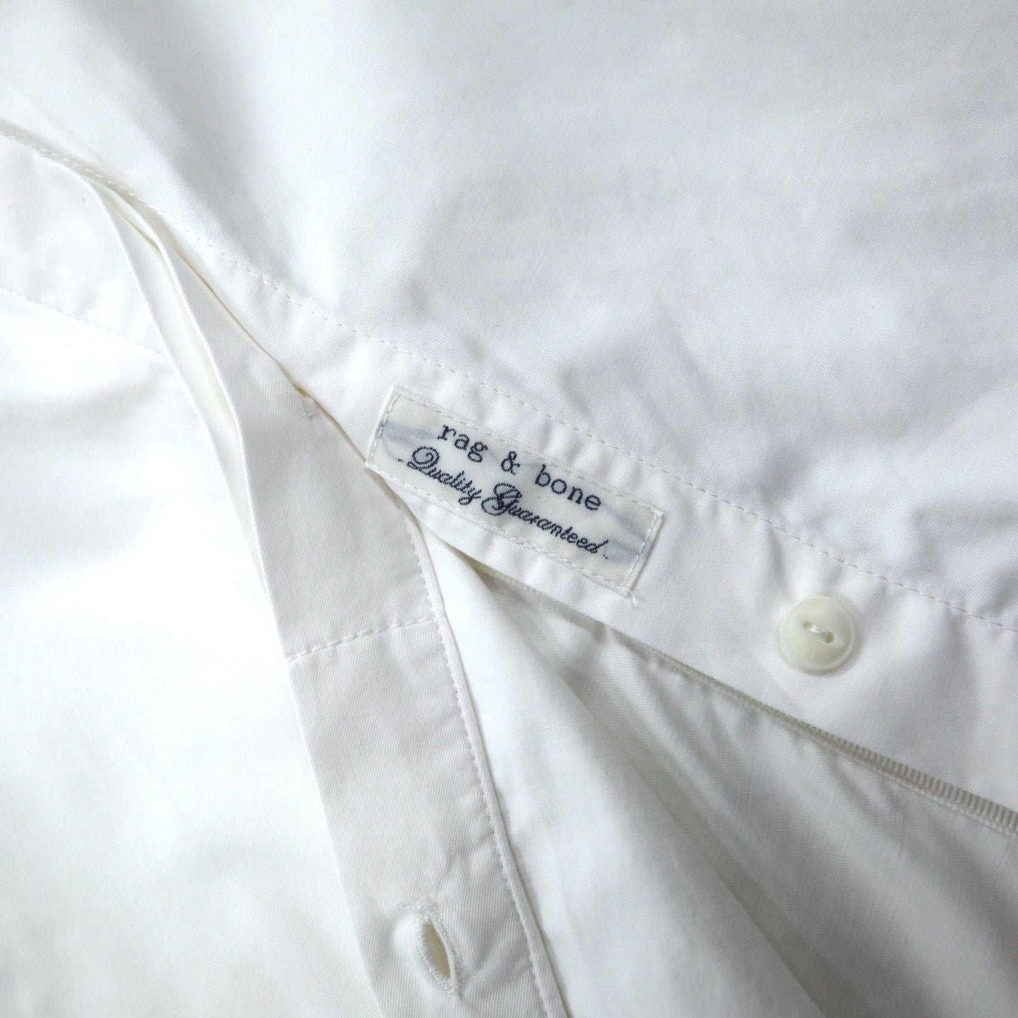 rag & bone USA製 前後2WAY デザイン グランパシャツ S ホワイト コットン レイヤード