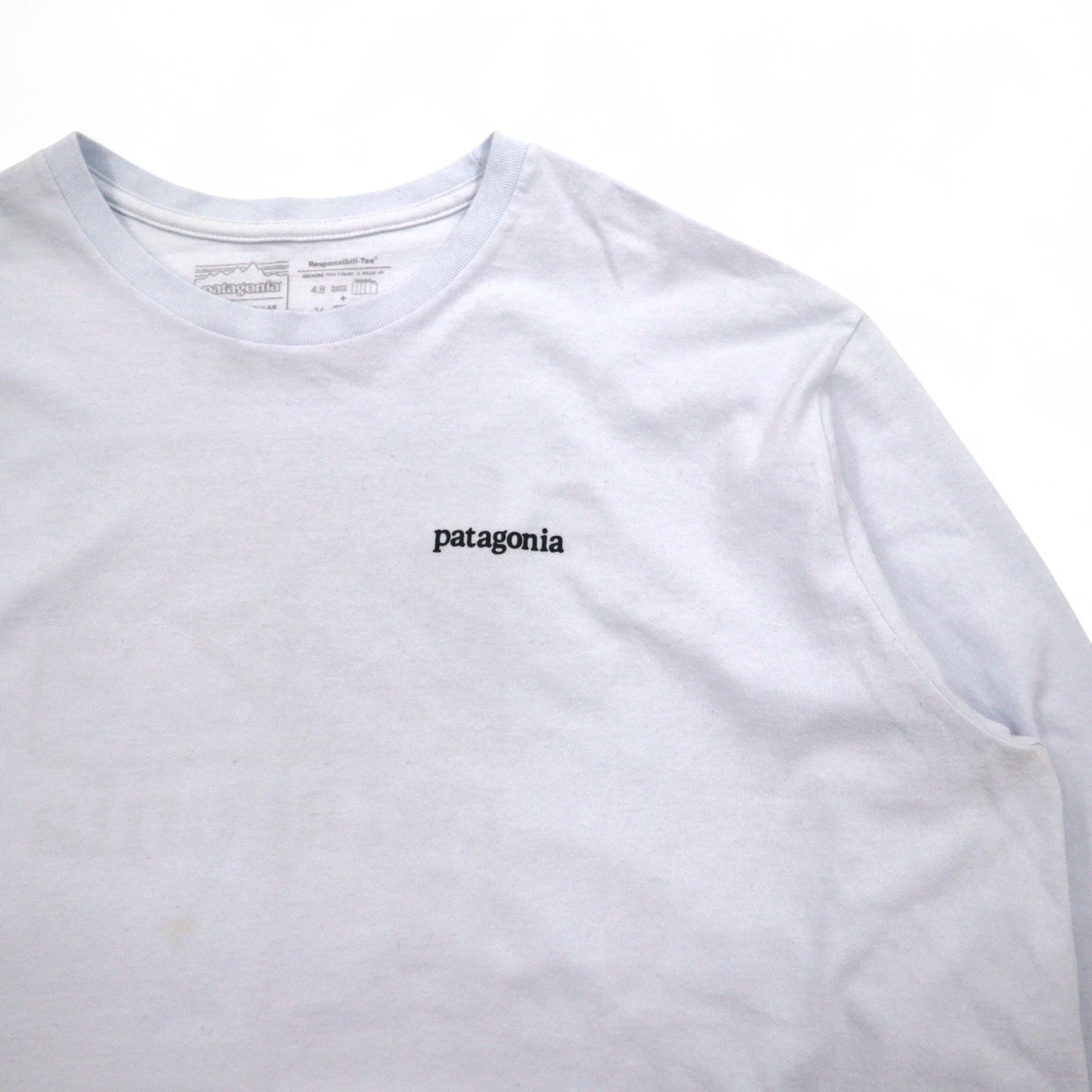 patagonia ロングスリーブ レスポンシビリティー Responsibill-Tee ロンT XXL ホワイト バックロゴプリント