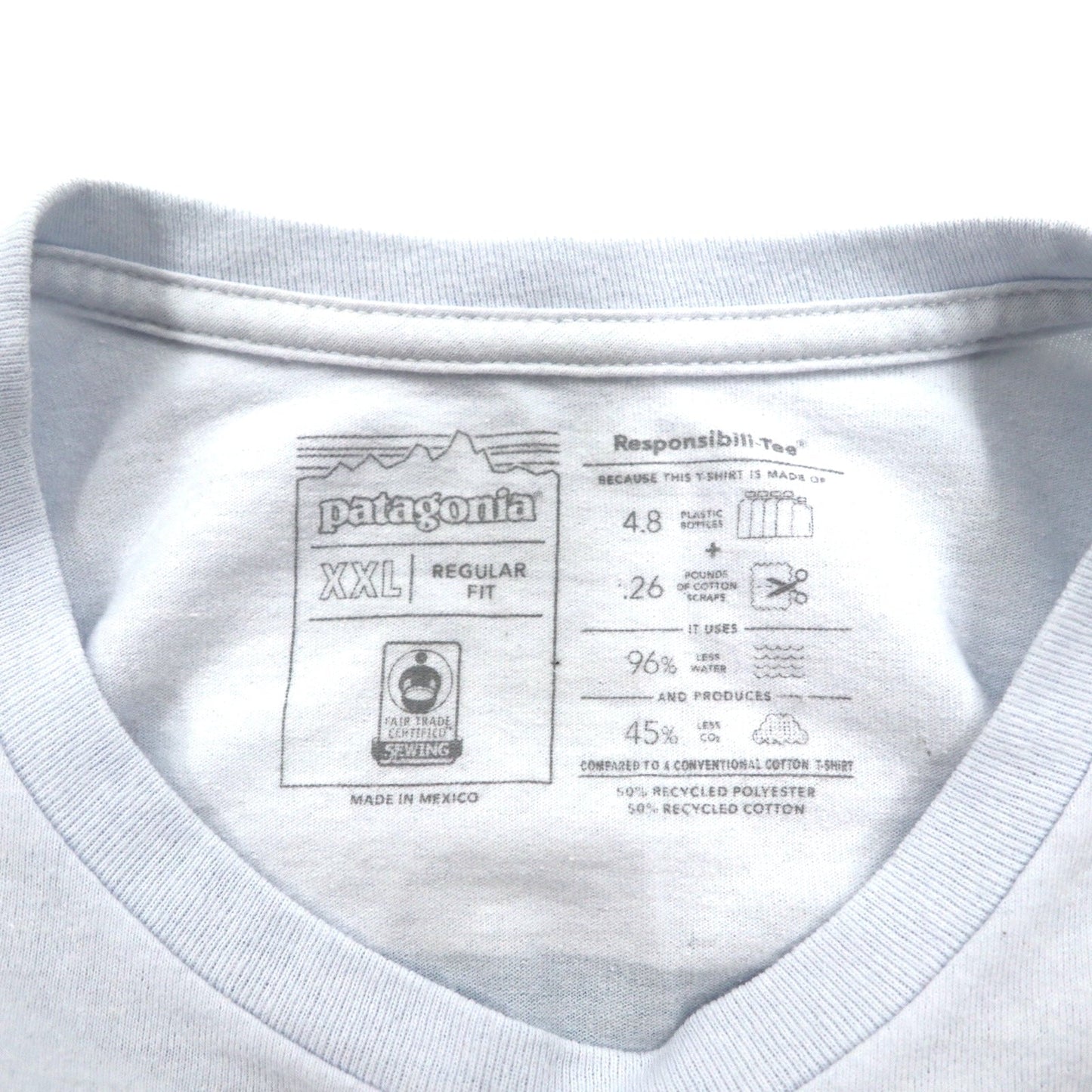 patagonia ロングスリーブ レスポンシビリティー Responsibill-Tee ロンT XXL ホワイト バックロゴプリント