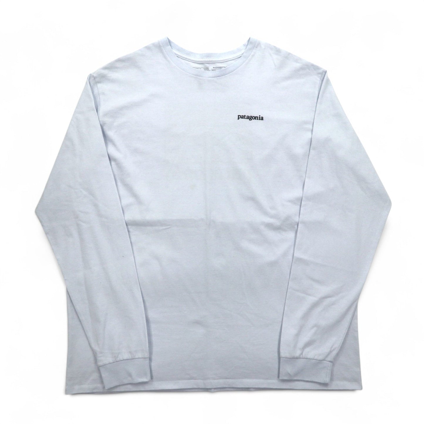 patagonia ロングスリーブ レスポンシビリティー Responsibill-Tee ロンT XXL ホワイト バックロゴプリント