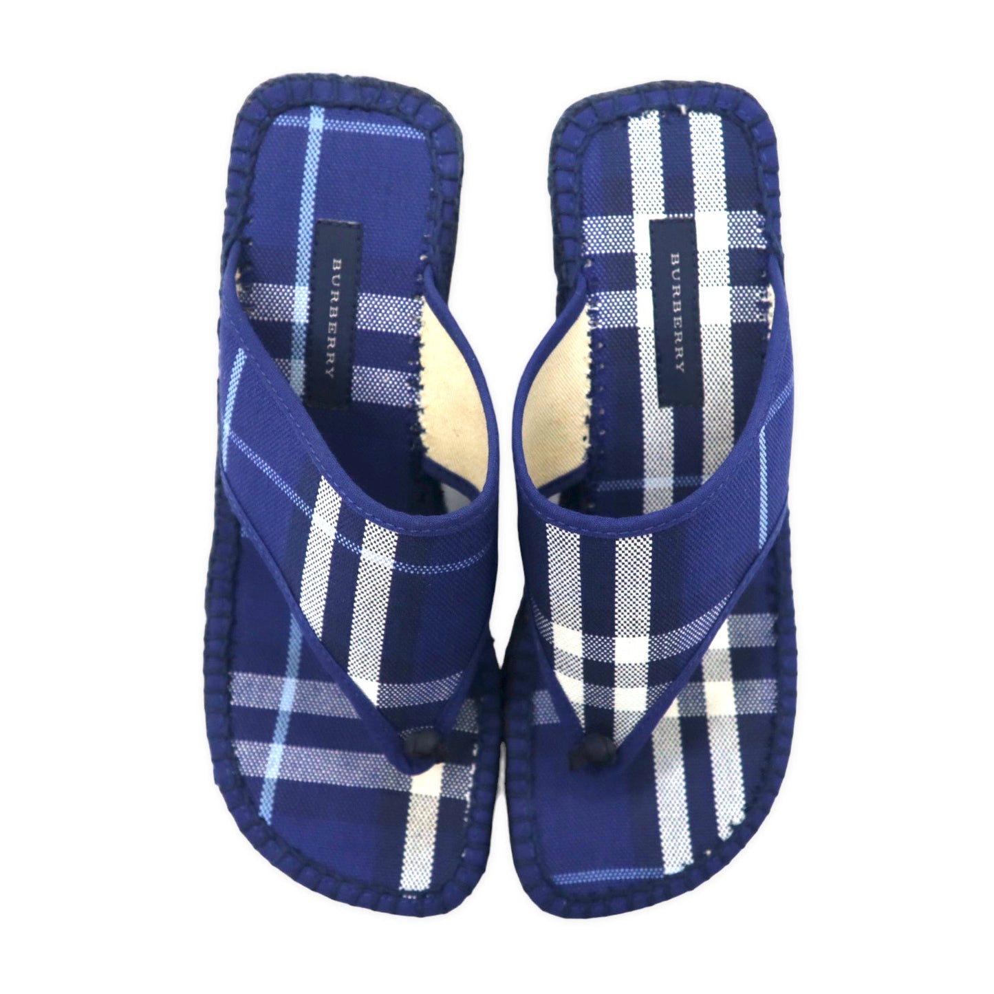 BURBERRY ノバチェック エスパドリーユ サンダル 22.5cm ネイビー スペイン製