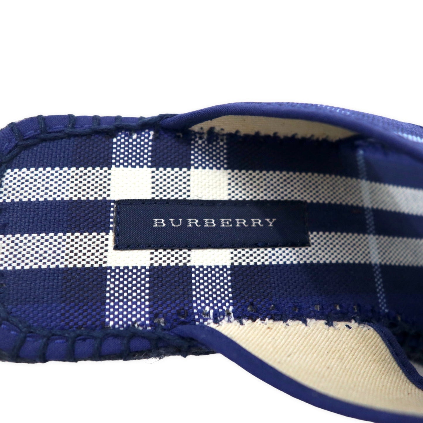BURBERRY ノバチェック エスパドリーユ サンダル 22.5cm ネイビー スペイン製