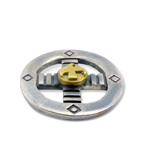 goro's K18 金印メタル付 SV メディスンホイール ゴールド シルバー 925