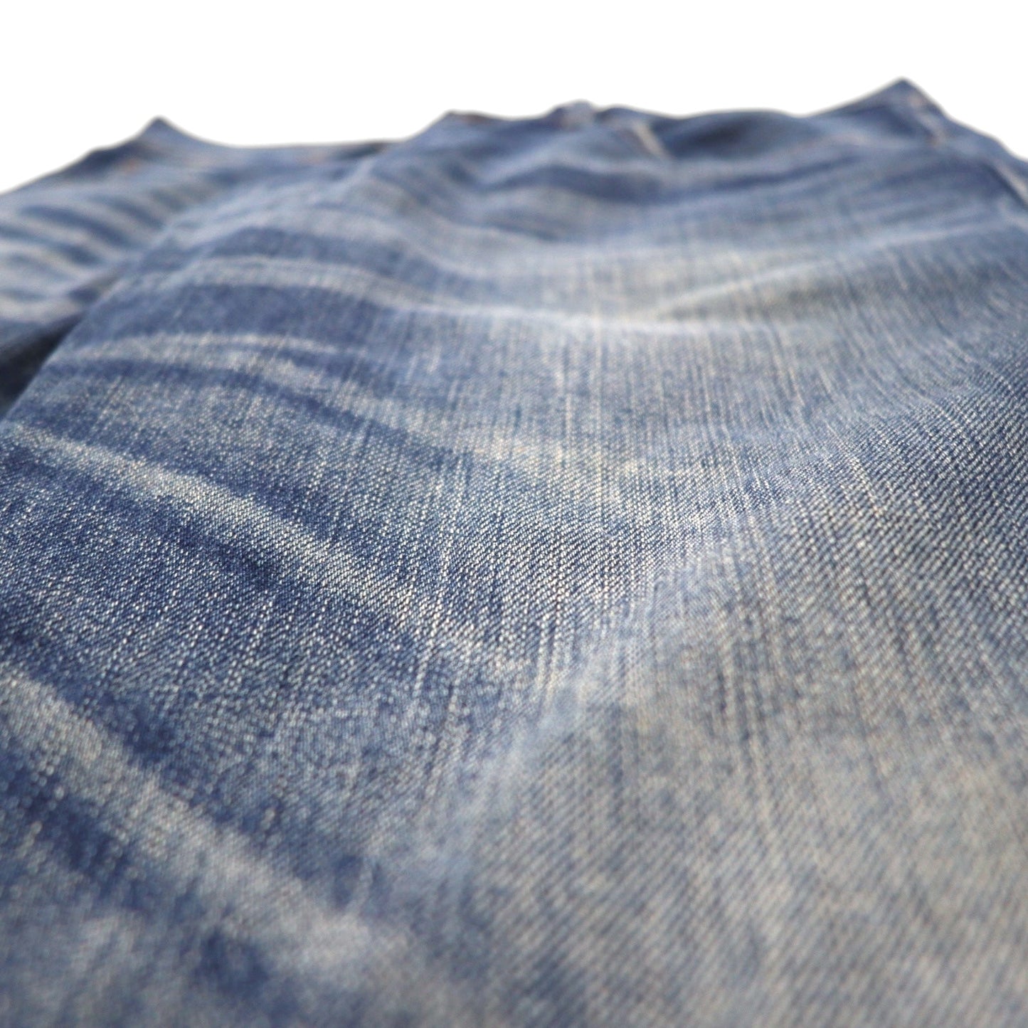 Levi's 503 ショート デニムパンツ ハーフパンツ ジーンズ L インディゴ ダメージ加工 レザーパッチ SP503-0019