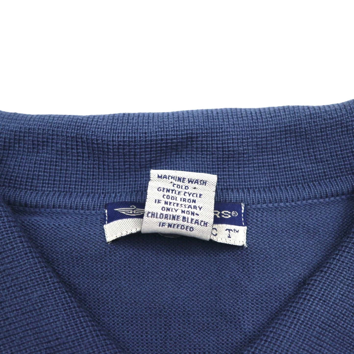 DOCKERS ( Levi's ) 90年代 半袖 ハイゲージ ジャガードニット ポロシャツ 2XL ネイビー EXACT