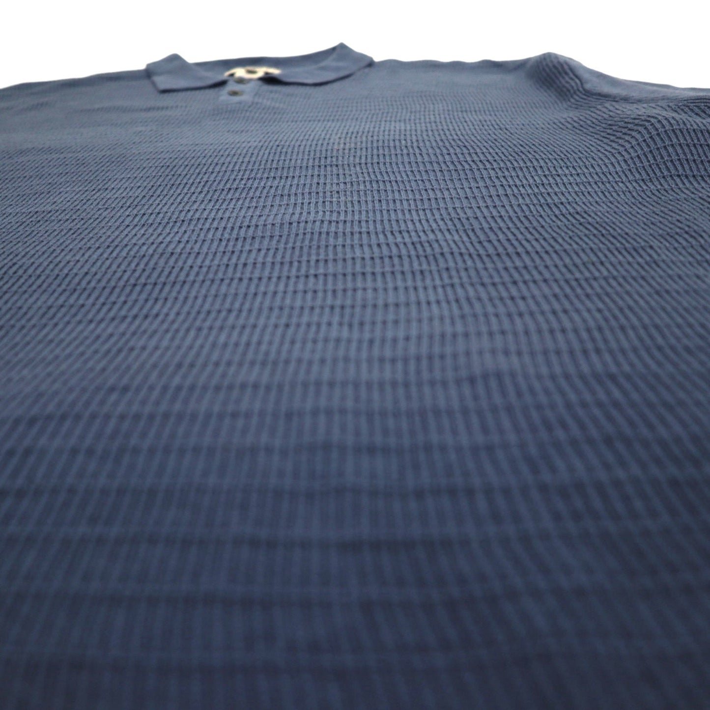 DOCKERS ( Levi's ) 90年代 半袖 ハイゲージ ジャガードニット ポロシャツ 2XL ネイビー EXACT