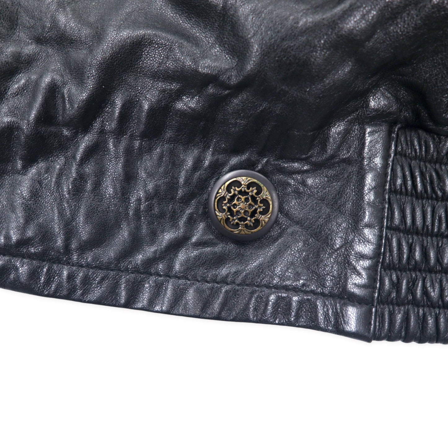 ALZAMENDI HOMBRE 襟ファー ダブル レザージャケット XL ブラック ファー着脱式