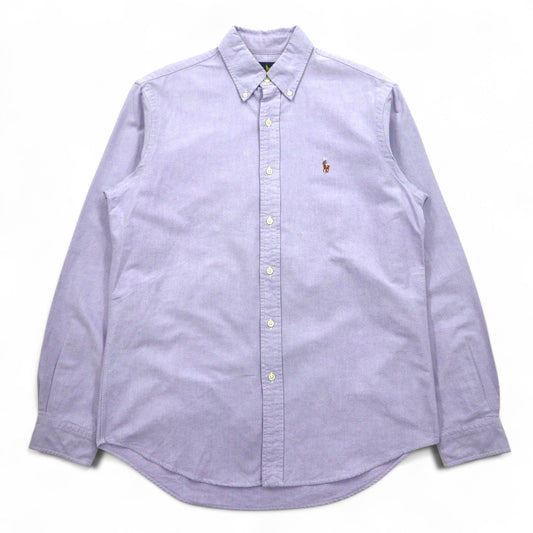 RALPH LAUREN オックスフォード ボタンダウンシャツ M ブルー コットン スモールポニー刺繍