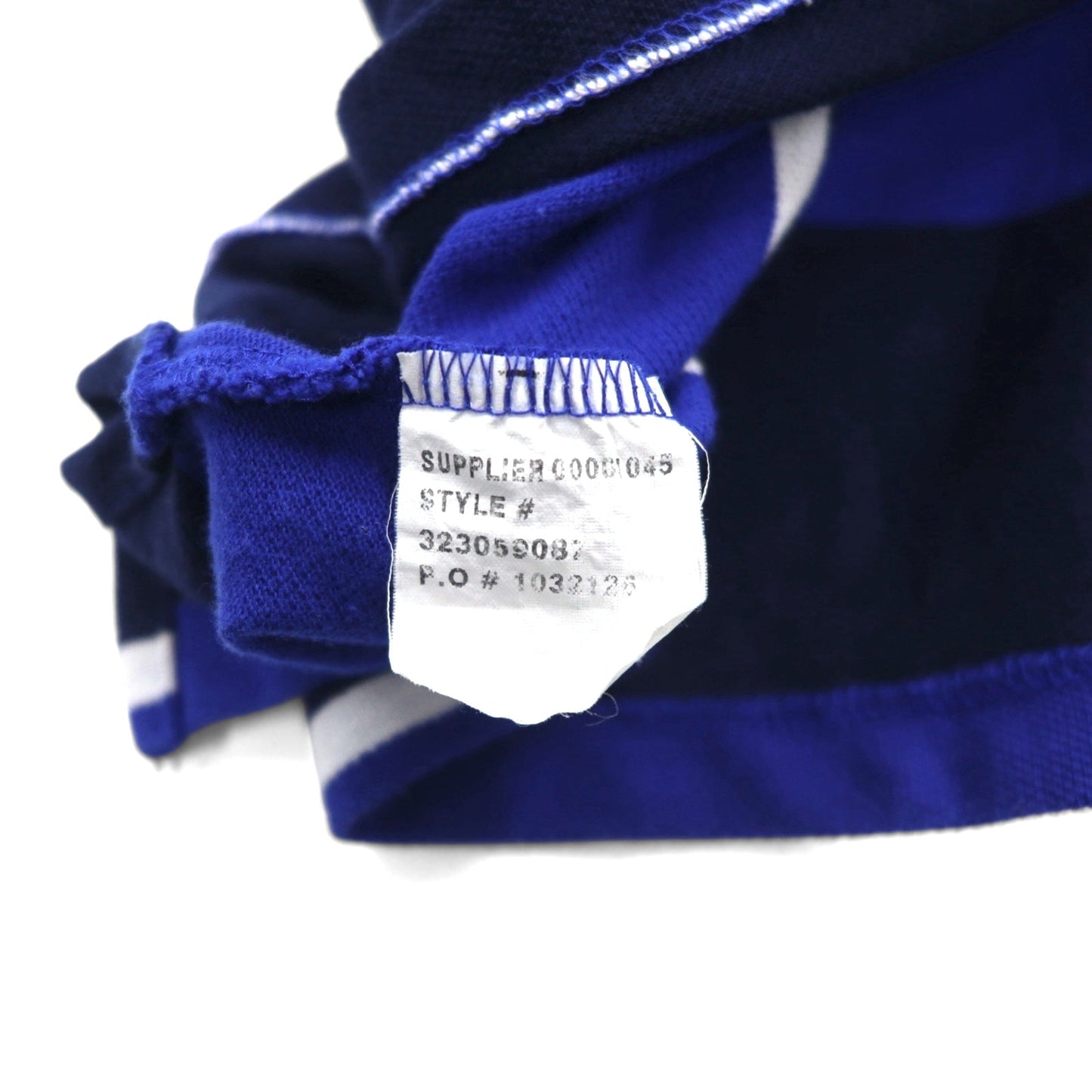 Polo by Ralph Lauren 90年代 ボーダー ポロシャツ M ネイビー ブルー 鹿の子 スモールポニー刺繍 ペルー製