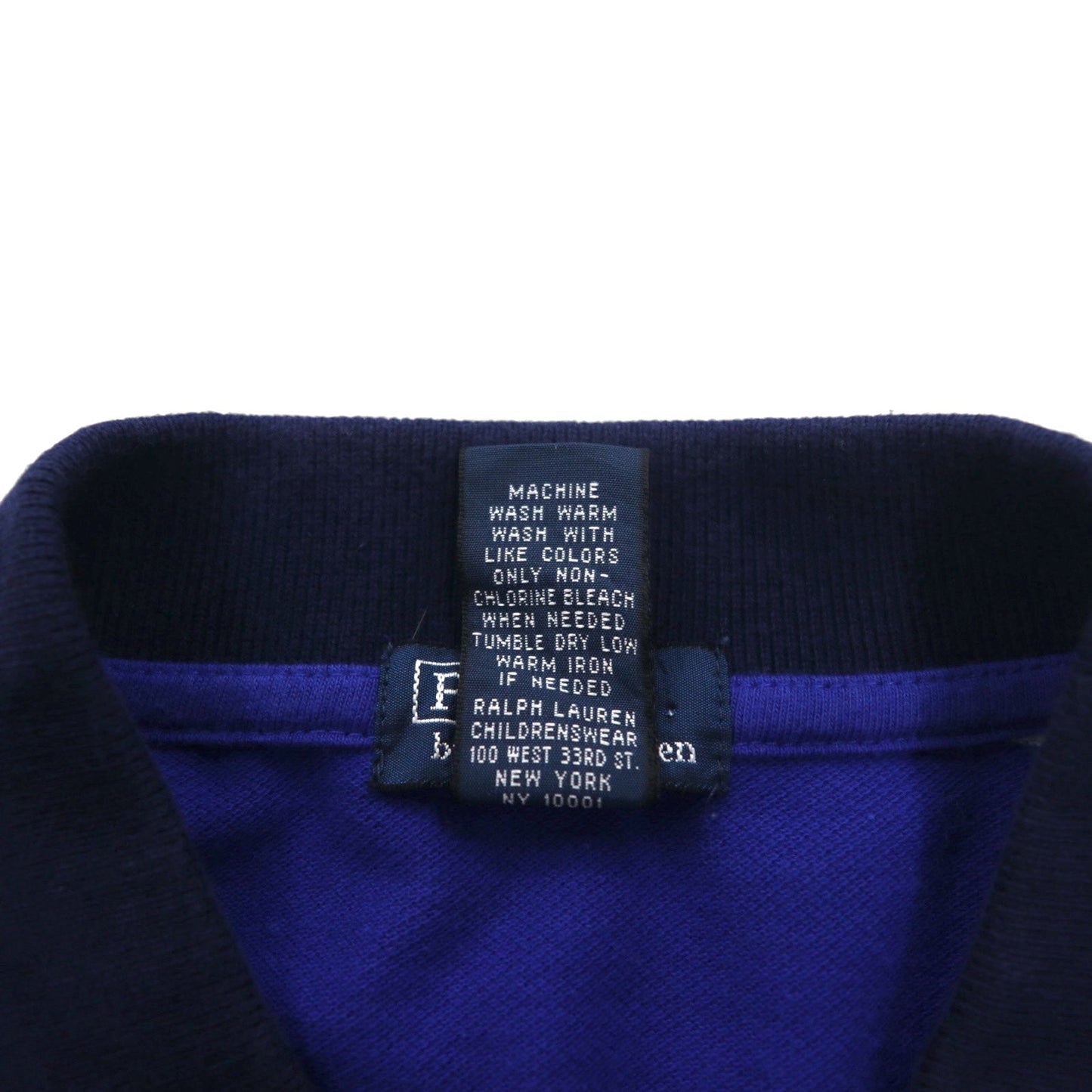 Polo by Ralph Lauren 90年代 ボーダー ポロシャツ M ネイビー ブルー 鹿の子 スモールポニー刺繍 ペルー製