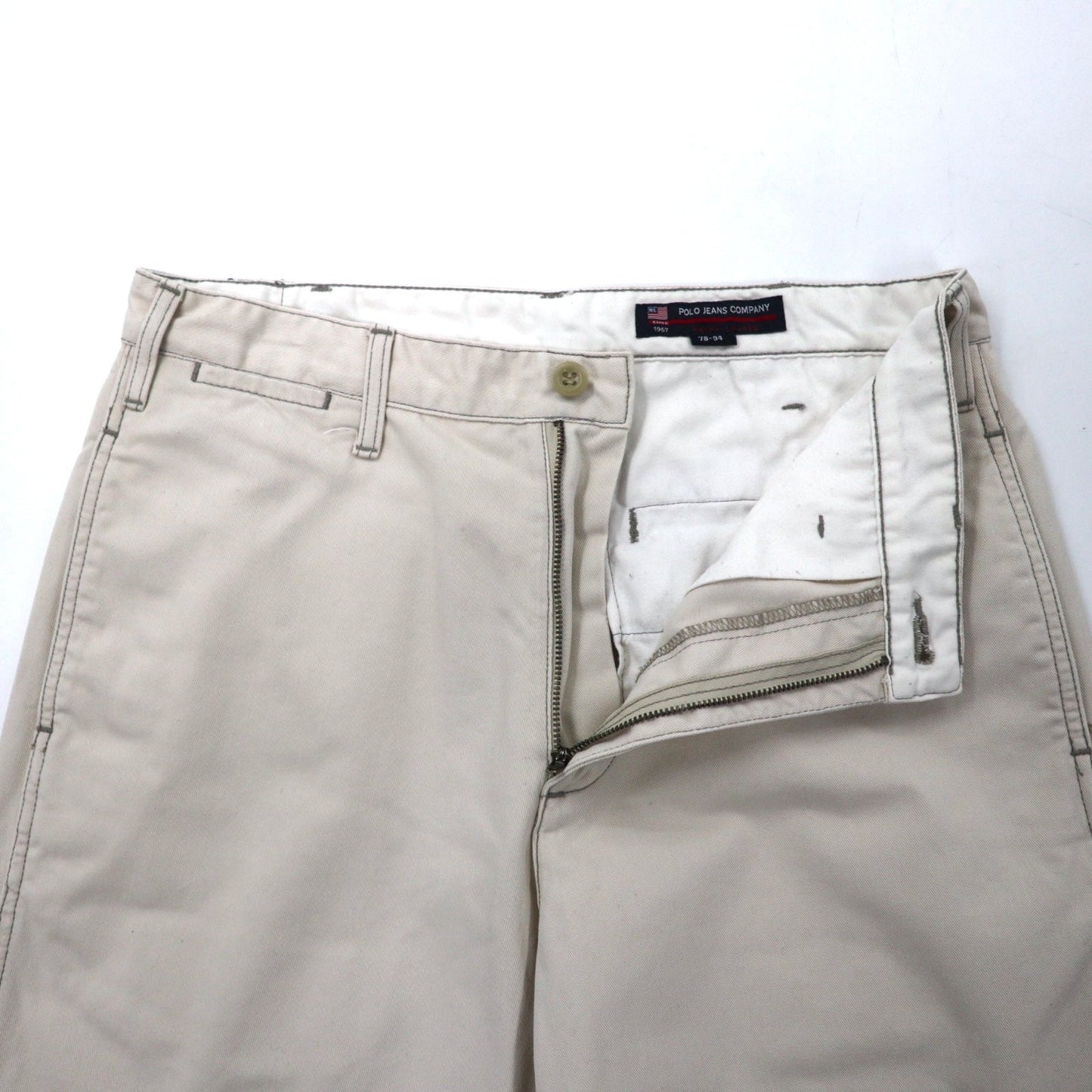 POLO JEANS COMPANY RALPH LAUREN 90年代 チノパンツ 78-94 ベージュ コットン