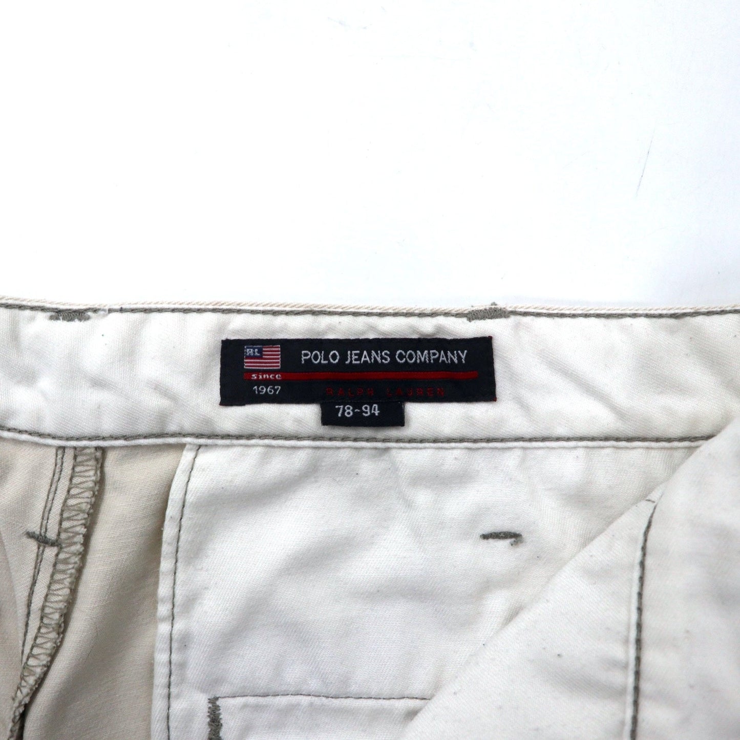 POLO JEANS COMPANY RALPH LAUREN 90年代 チノパンツ 78-94 ベージュ コットン