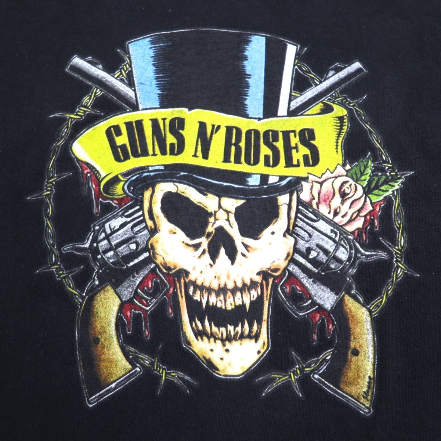 GUNS N' ROSES ガンズアンドローゼズ ロック バンド Tシャツ バンT XL ブラック スカル Bravado メキシコ製
