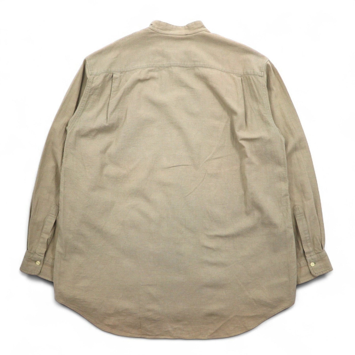 McGREGOR 90年代 リネン バンドカラー シャツ XL ベージュ ビッグサイズ 日本製