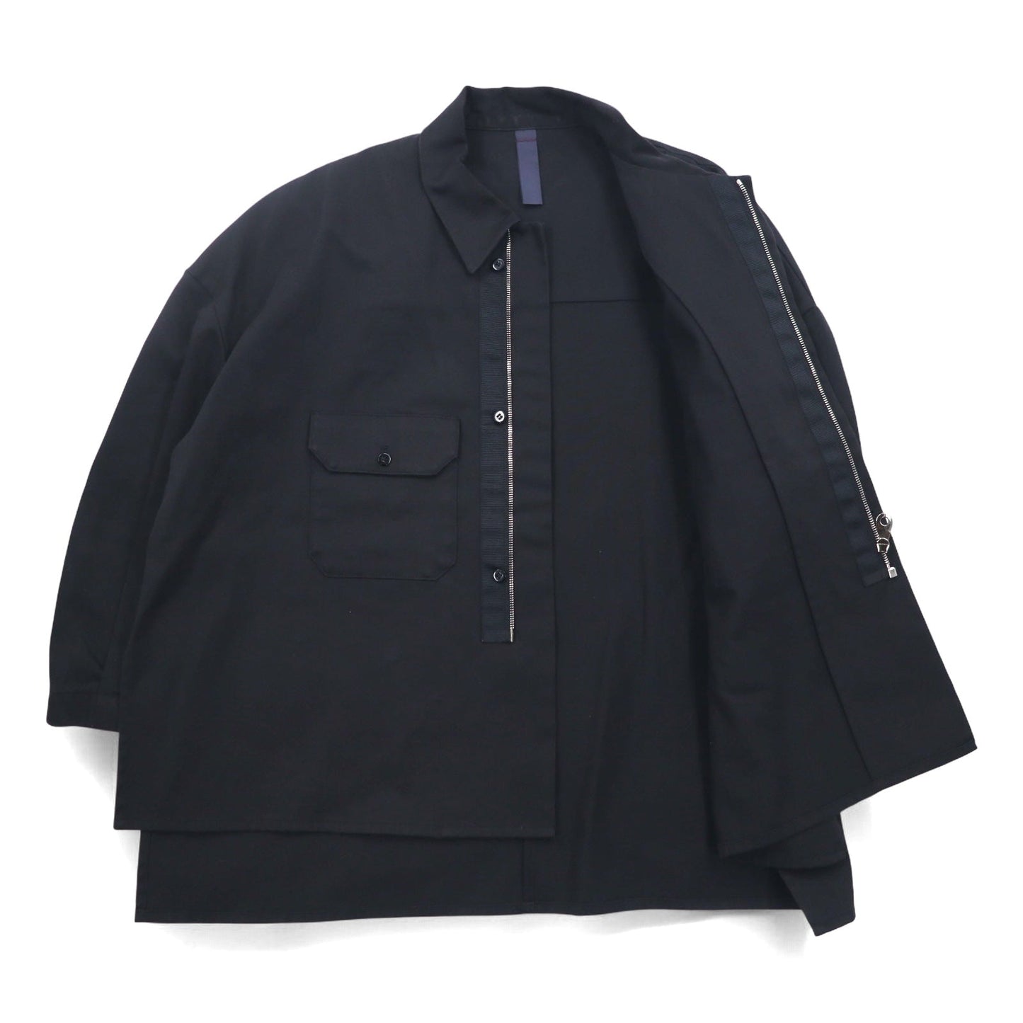 SHINYA KOZUKA × Dickies オーバーサイズ ワークシャツ ジャケット S ブラック WORK SHIRT-ISH JACKET 2001SK60